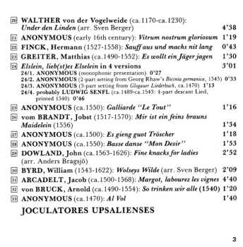 CD Joculatores Upsalienses: Skogen, Flickan Och Flaskan = Woods, Women And Wine = Wald, Weib Und Wein