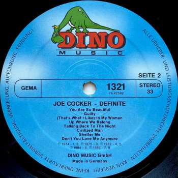 LP Joe Cocker: Definite 1964-1986