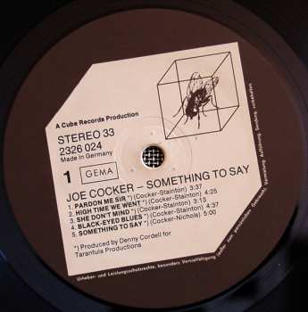 LP Joe Cocker: Something To Say