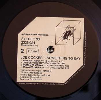LP Joe Cocker: Something To Say