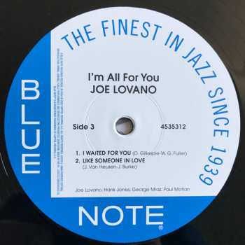 2LP Joe Lovano: I'm All For You