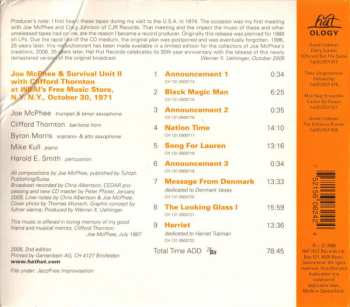 CD Joe McPhee & Survival Unit II: N.Y. N.Y. 1971