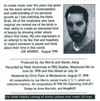 CD Joe Morris Quartet: A Cloud Of Black Birds