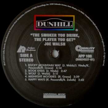 LP Joe Walsh: The Smoker You Drink, The Player You Get LTD