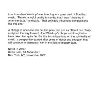 CD Joel Weiskopf: Change In My Life