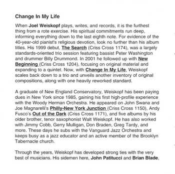 CD Joel Weiskopf: Change In My Life