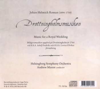 CD Andrew Manze: Drottningholmsmusiken, Music For A Royal Wedding