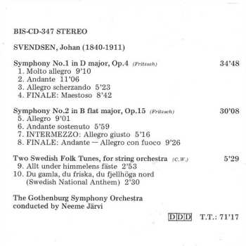 CD Göteborgs Symfoniker: The Two Symphonies / Two Swedish Folk Tunes For Strings