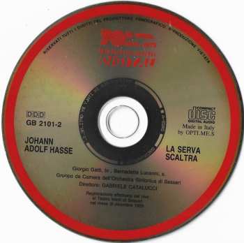CD Johann Adolf Hasse: La Serva Scaltra (The Shrewd Maid)