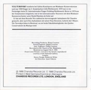 CD Johann Christian Bach: Cello Concertos In C Minor - Sinfonia Concertante In A Major - Cello Concerto In B Flat G.482