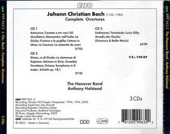 3CD Johann Christian Bach: Complete Opera Overtures