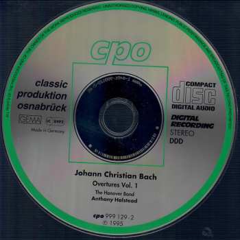 3CD Johann Christian Bach: Complete Opera Overtures
