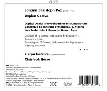 CD Barockorchester L'Arpa Festante: Duplex Genius