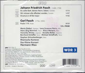 CD Johann Friedrich Fasch: Cantatas / Psalm 119