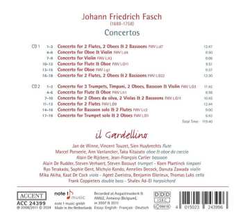 2CD Johann Friedrich Fasch: Concertos