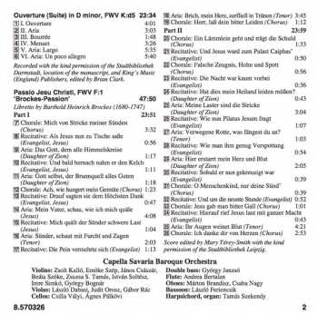 CD Johann Friedrich Fasch: Passio Jesu Christi