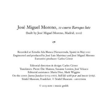 CD José Miguel Moreno: Neue Lauten Stücke, 1724