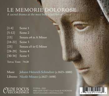 CD Johann Heinrich Schmelzer: Le Memoire Dolorose - The Painful Memories