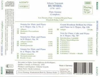 CD Johann Nepomuk Hummel: Flute Sonatas (Complete)