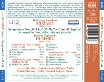 CD Johann Nepomuk Hummel: Mozart Symphonies 36 • 35 • 41