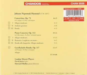 CD Johann Nepomuk Hummel: Piano Concerto un A flat, Concertino in G major, Gesellschafts-Rondo