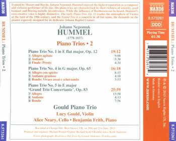 CD Johann Nepomuk Hummel: Piano Trios - 2; Nos. 1, 4 And 5