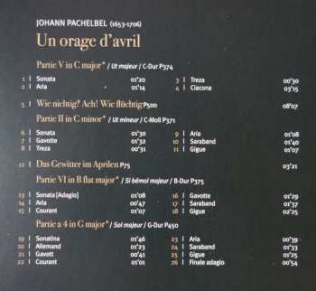 CD Johann Pachelbel: Un Orage D'avril