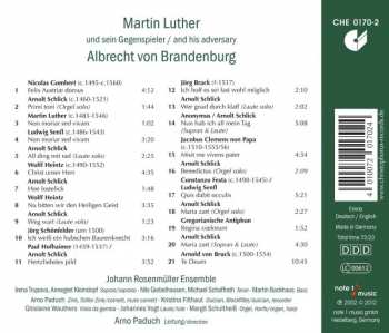 CD Johann Rosenmüller Ensemble: Martin Luther Und Sein Gegenspieler Albrecht von Brandenburg