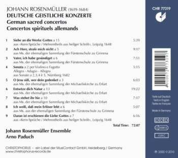 CD Johann Rosenmüller Ensemble: Deutsche Geistliche Konzerte = German Sacred Concertos