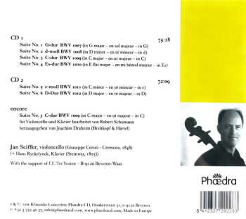 2CD Johann Sebastian Bach: 6 Suites für Violoncello