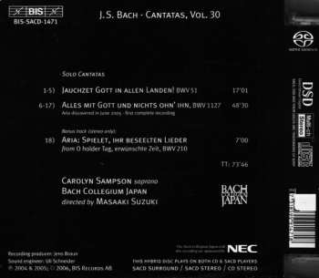 SACD Johann Sebastian Bach: Cantatas 30: Aria ►BWV 1127 ♦ Cantata ►51 (Alles Mit Got )