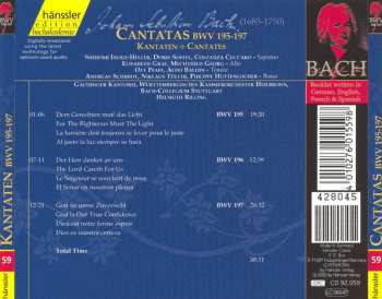 CD Johann Sebastian Bach: Cantatas BWV 195-197