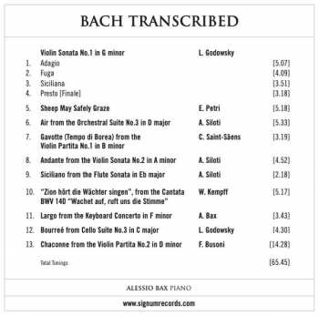CD Johann Sebastian Bach: Bach Transcribed 