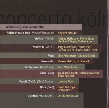 2CD Johann Sebastian Bach: Brandenburg Concertos