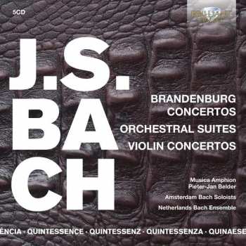 5CD/Doos Johann Sebastian Bach: Brandenburg Concertos, Orchestral Suites, Violin Concertos