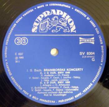 2LP/Doos Johann Sebastian Bach: Braniborské Koncerty