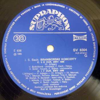 2LP/Doos Johann Sebastian Bach: Braniborské Koncerty