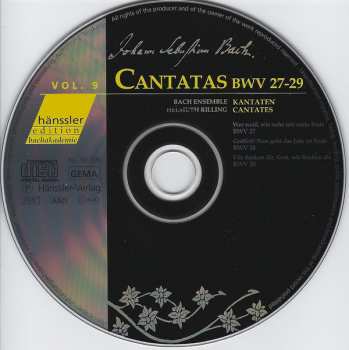 CD Johann Sebastian Bach: Cantatas 27 - 29
