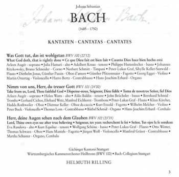 CD Johann Sebastian Bach: Cantatas BWV 100-102