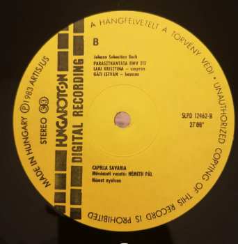 LP Johann Sebastian Bach: Cantatas: Coffee; Peasant