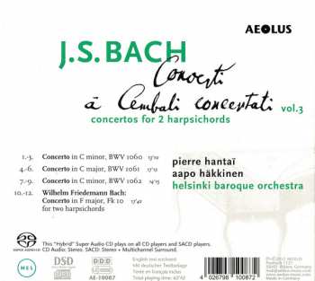 SACD Johann Sebastian Bach: Concerti À Cembali Concertati Vol. 3 (Concertos For 2 Harpsichords)