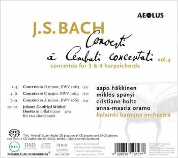 SACD Johann Sebastian Bach: Concerti à Cembali Concertati, Vol. 4
