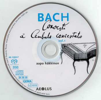 SACD Johann Sebastian Bach: Concerti À Cembalo Concertato Vol. 1