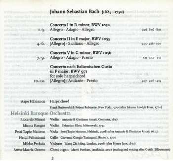 SACD Johann Sebastian Bach: Concerti À Cembalo Concertato Vol. 1