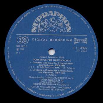 2LP Johann Sebastian Bach: Concertos For 2-3-4 Harpsichords And Strings BWV 1060-5 (2xLP + BOX)
