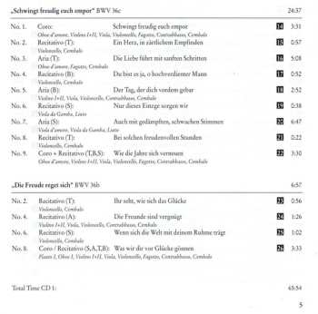 2CD Johann Sebastian Bach: Congratulatory And Hommage Cantatas (BWV 30a, 36c, 36b, 134a, 173a)