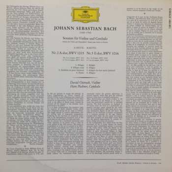 LP Johann Sebastian Bach: Violinsonaten A-dur, BWV 1015 · E-dur, BWV 1016