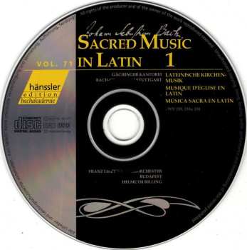 CD Johann Sebastian Bach: Sacred Music In Latin - 1: Missa BWV 233; Kyrie Eleison BWV 233A; Missa BWV 234
