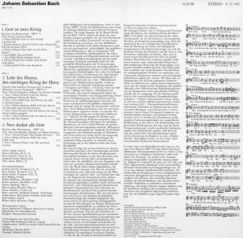 LP Johann Sebastian Bach: Gott Ist Mein König BWV 71 / Lobe Den Herren BWV 137 / Nun Danket Alle Gott BWV 192 (Kantaten)