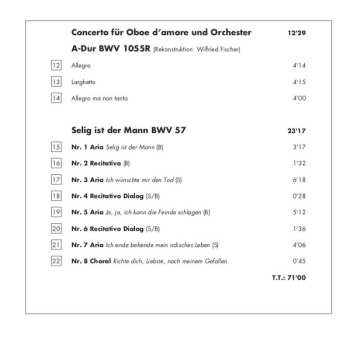 CD Johann Sebastian Bach: Ach Gott, Wie Manches Herzeleid - Dialog-Kantaten